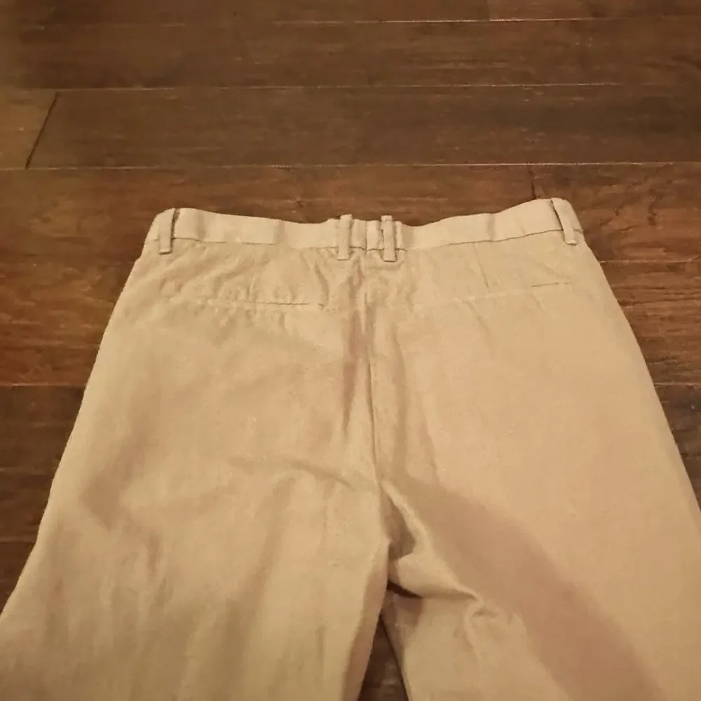 All Saints Mens Pants Tan Trouser Hidden Buttonfly Wool Blend Slacks Size 28 Tan